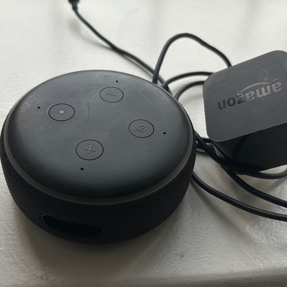 Amazon Black Portable Speaker with Sleek Design